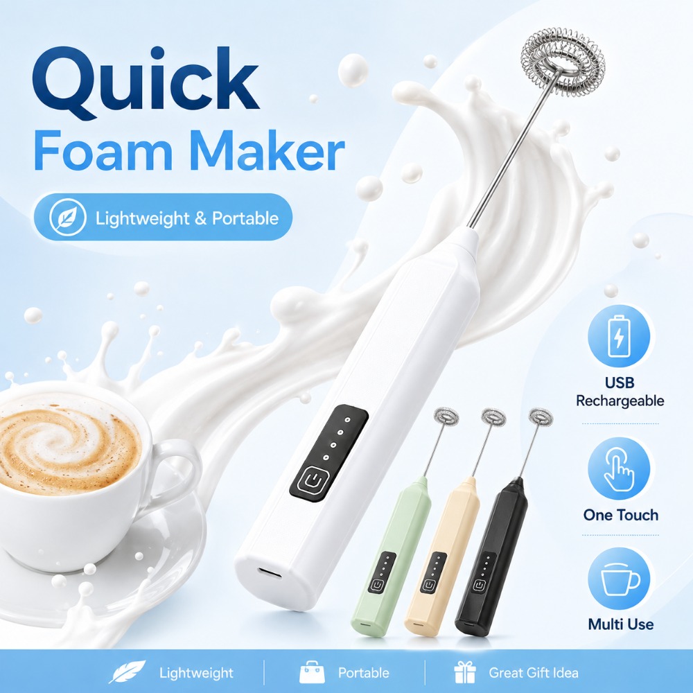 Electric Milk Frother Handheld - جهاز خفق الحليب وخفق البيض الكهربائي