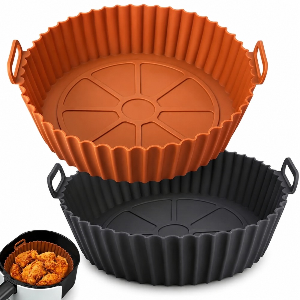 Air Fryer Silicone Pot Liner - سلة سيليكون قابلة لإعادة الاستخدام للقلاية