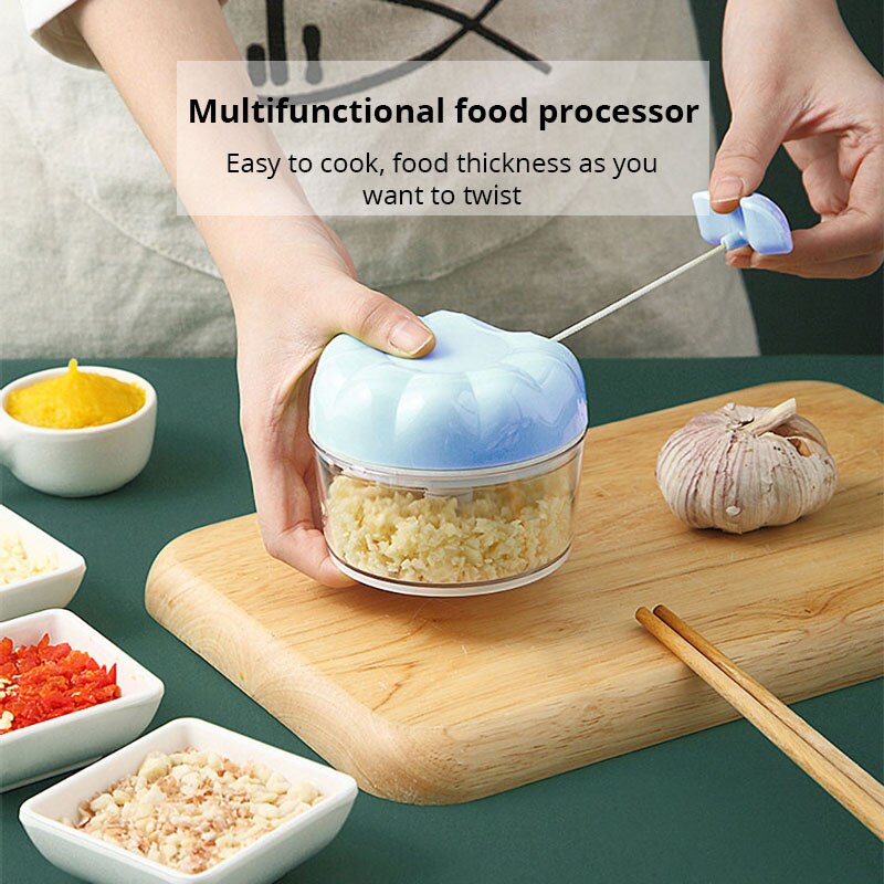 Immersion Hand Blender Set - 1-خلاط ثوم يدوي باللون الأزرق/الوردي ،