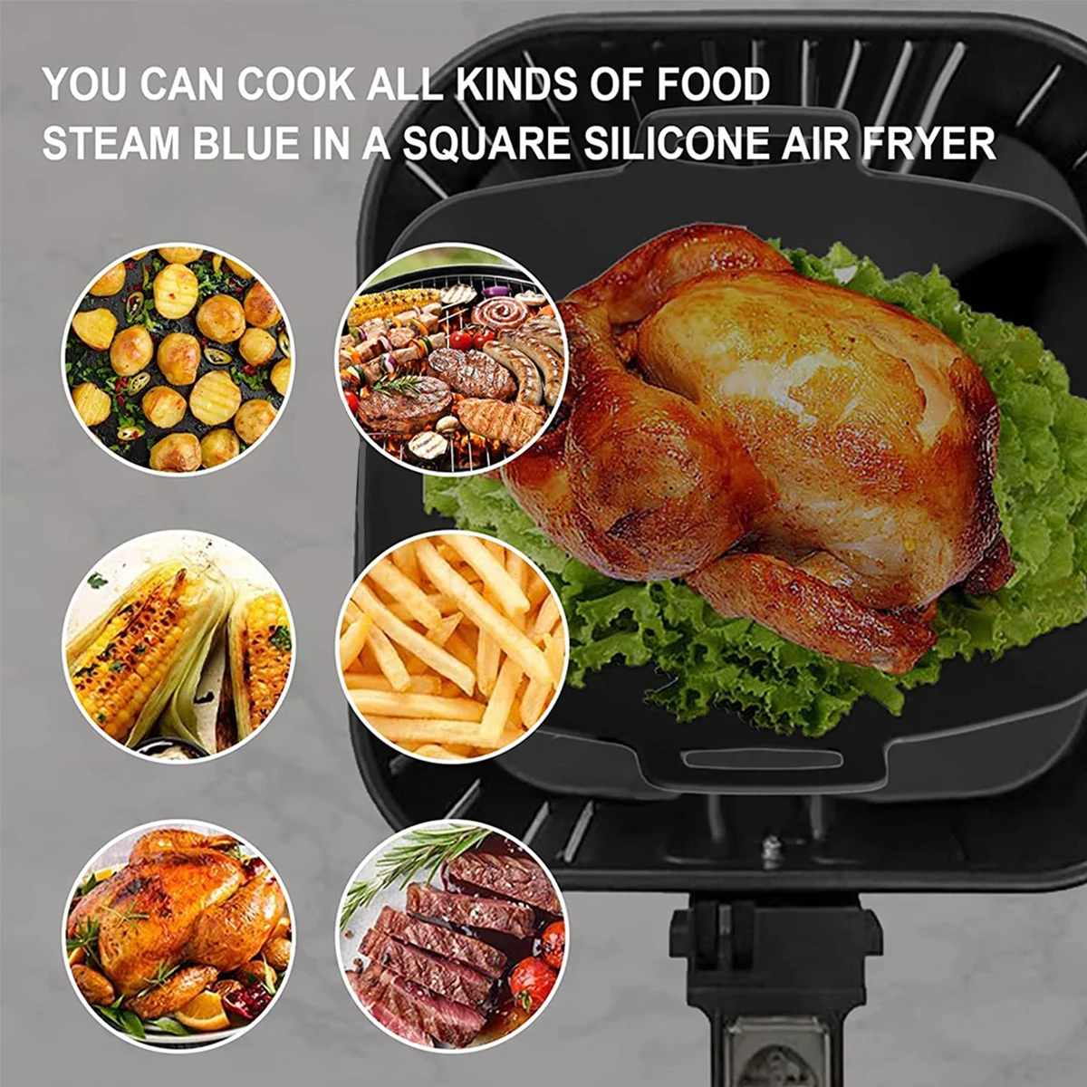 2 قطعة مقلاة الهواء سيليكون بط - مراجعة Air Fryer Silicone Pot Liner وسعره