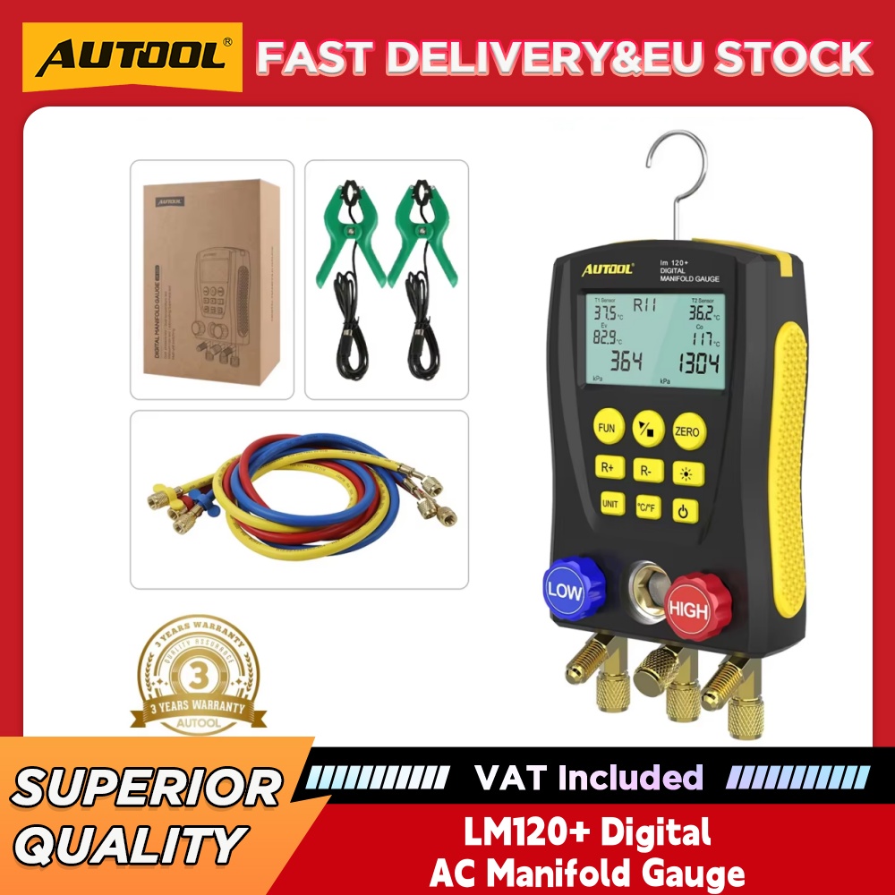 AUTOOL LM120+ مقياس ضغط رقمي ل - مراجعة Air Conditioners وسعره