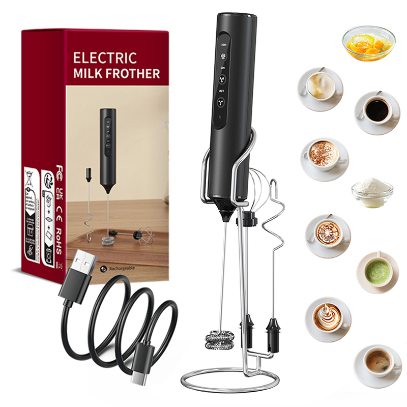3 في 1 مزبد الحليب الكهربائي ا - مراجعة Electric Milk Frother Handheld وسعره