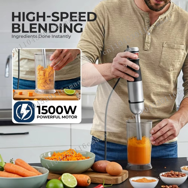 خلاط يدوي قوي 6 في 1 بقوة 1200 - مراجعة Immersion Hand Blender Set وسعره