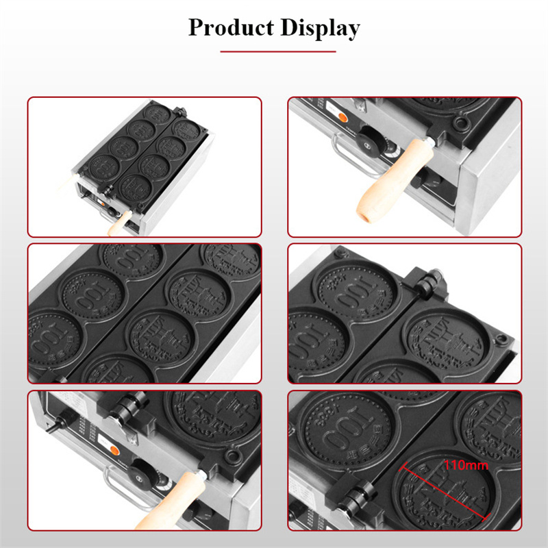 4 قطعة عملة ذهبية صغيرة الخبز  - مراجعة Mini Waffle Maker Machine وسعره