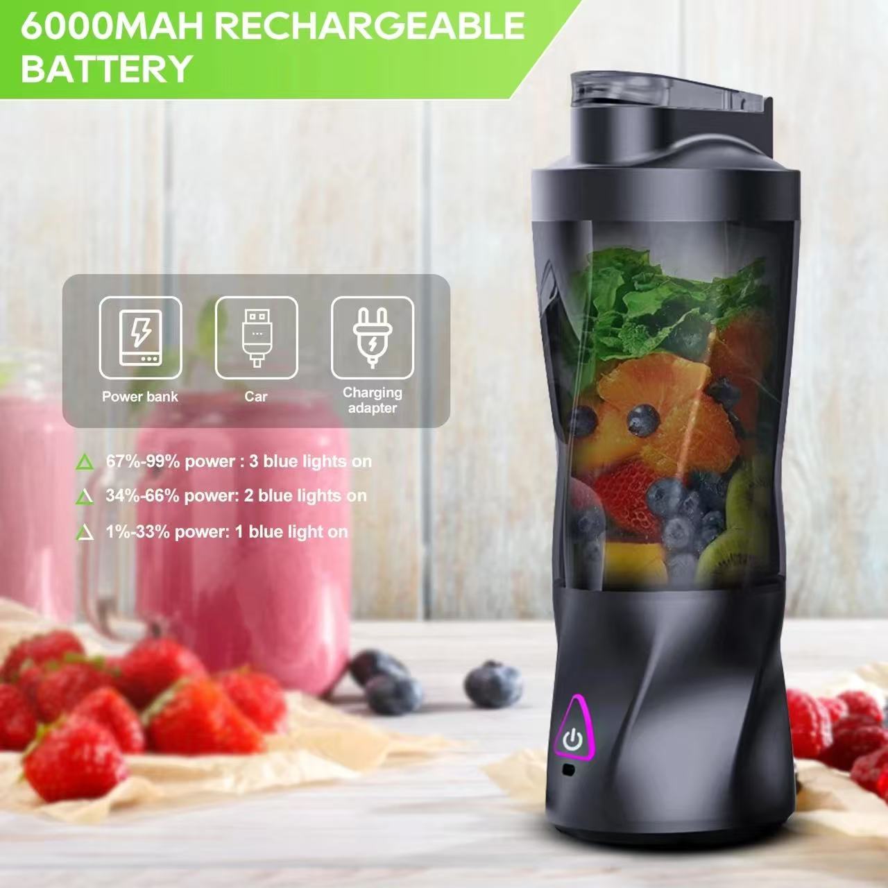 خلاط عصير كهربائي محمول سعة 70 - مراجعة Portable Blender Usb Rechargeable وسعره