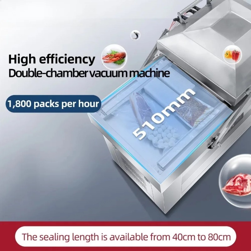 آلة تفريغ الهواء ذات الغرفتين، - مراجعة Food Vacuum Sealer Machine وسعره