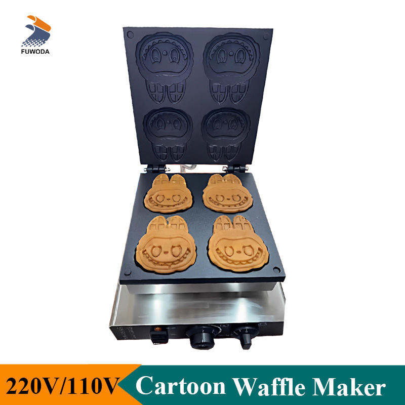 المهنية الكرتون شكل آلة صنع ال - مراجعة Mini Waffle Maker Machine وسعره