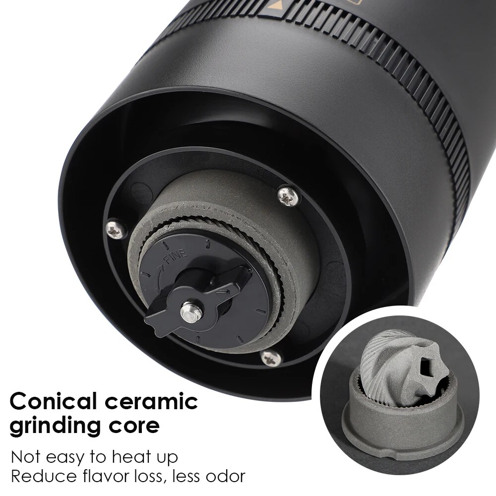 مطحنة قهوة من النوع سي شحن احت - مراجعة Coffee Bean Grinder Electric وسعره