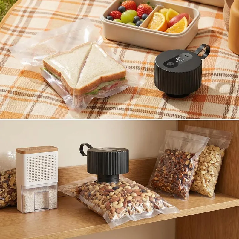 جهاز تفريغ الهواء الكهربائي لب - مراجعة Food Vacuum Sealer Machine وسعره