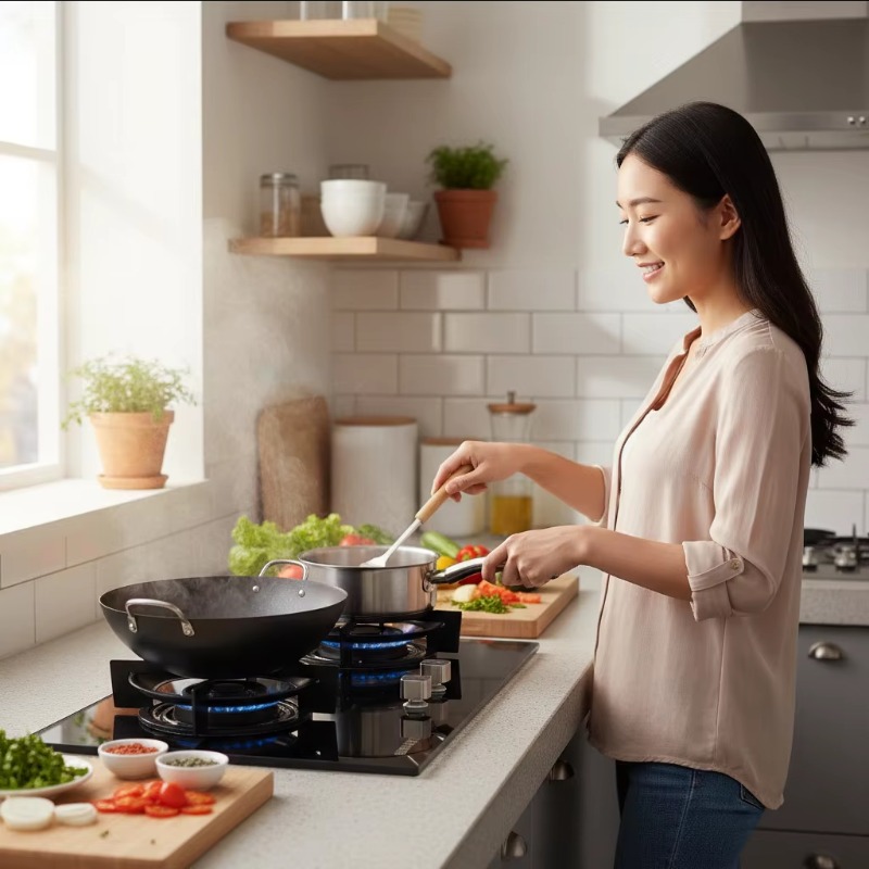 موقد غاز مدمج بلوحت زجاجية سود - مراجعة Kitchen Appliances وسعره